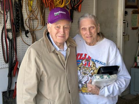 Erie County Legislator John Mills joined FeedMore to deliver meals to the homebound as part of their March for Meals program.