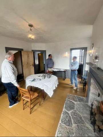 Erie County Legislator Frank Todaro meets with Hull House President Gary Costello and Treasurer Mark Martin about expansion plans