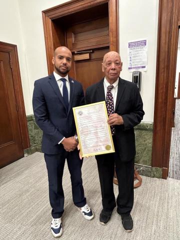 Roger Blackwell and the Colored Musicians Club were among those honored at the Erie County Legislature in recognition of Black History Month.