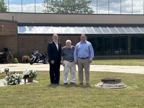 Legislators Chris Greene, John Mills and Frank Todaro outside the Erie County Correctional Facility in Alden