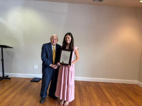 Legislator Mills honors Annalise Casciano on the grand opening of her new studio