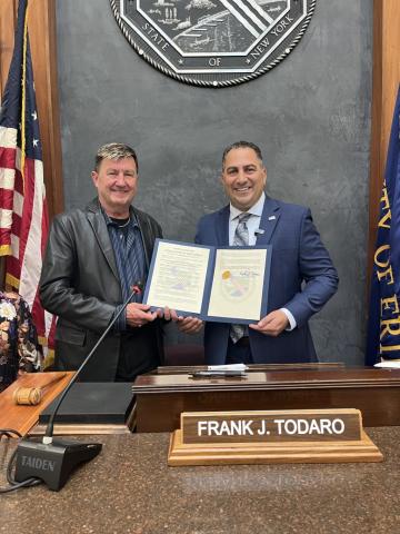Legislator Todaro Honors longtime Lancaster educator as Citizen of the Month