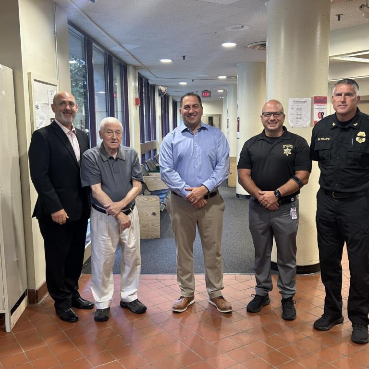 Legislators Chris Greene, John Mills and Frank Todaro tour the Erie County Holding Center