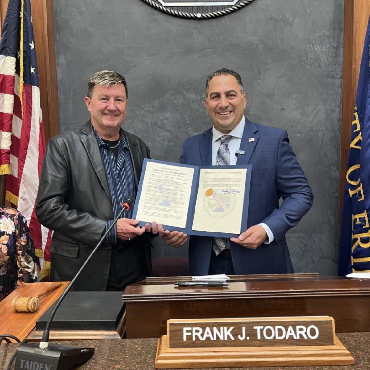 Legislator Todaro Honors longtime Lancaster educator Kenneth Kowalski as Erie County's Citizen of the Month