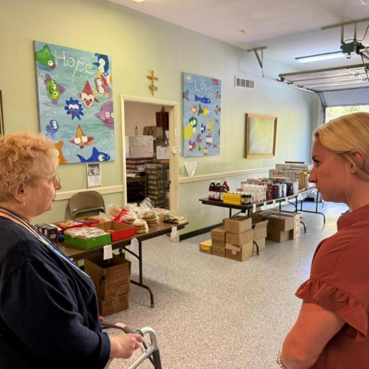 Legislator Lorigo Visits FISH of East Aurora, an organization providing free services to low-income families in the Southtowns