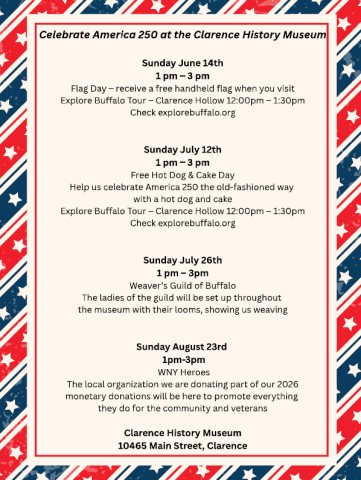 Summer 2026 Events at the Museum