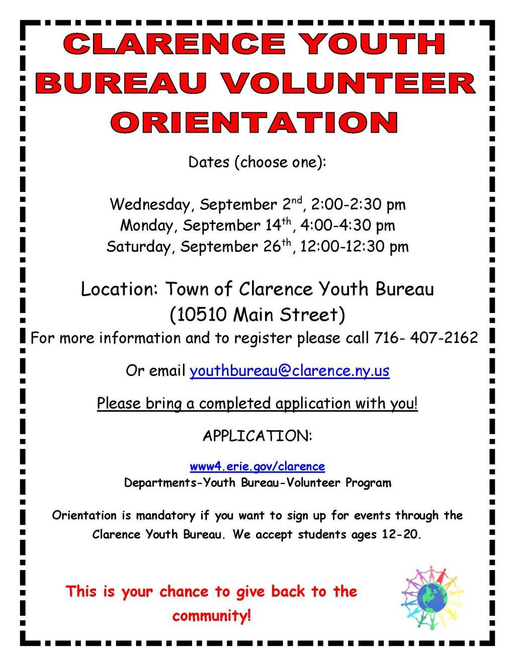 Orientation Dates and Info