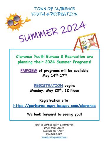 2024 Summer Program Flyer