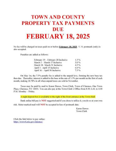 2025 Taxes Due Notice