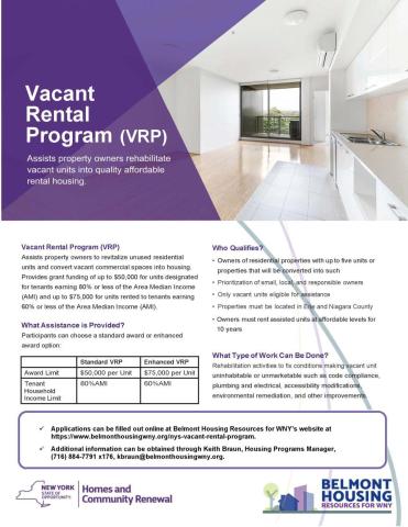 Vacant Rental Program 2025