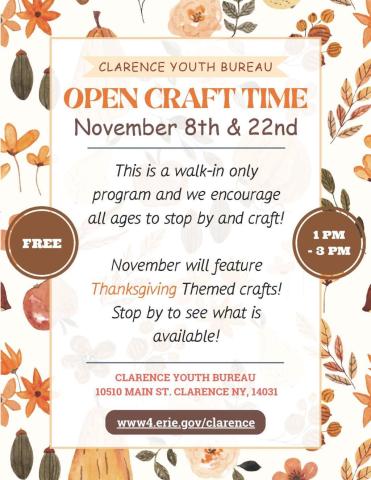 Open Craft Time Nov 2025