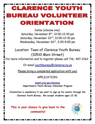 Youth Volunteer Orientation November 2025