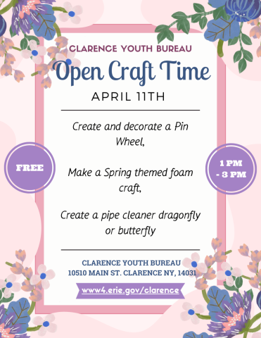 Open Craft Time April 11, 2026