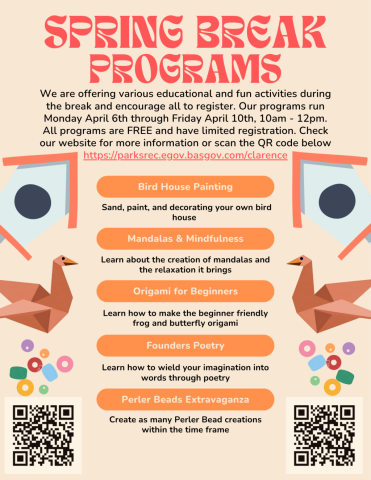 Spring Break Youth Programs 2026