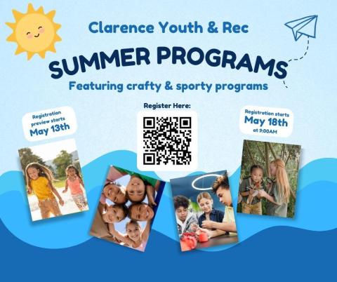 Summer Registration for Youth Programs