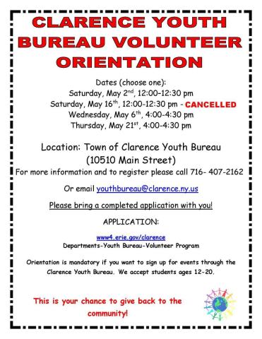 Youth Orientation Flyer May 2026