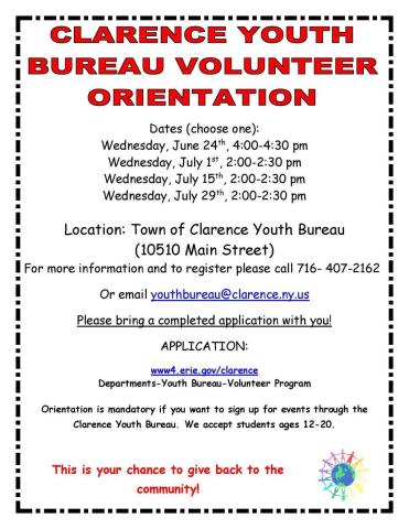 Orientation Flyer June and July 2026