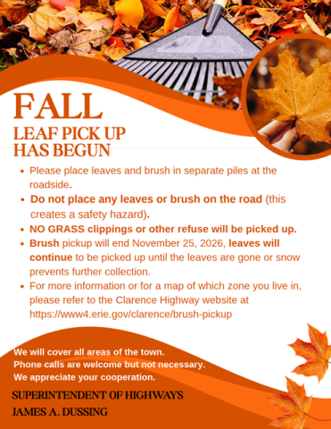 Fall Leaf Pick Up 2026