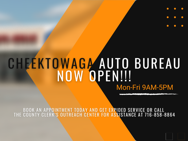 Cheektowaga Auto Bureau Now Open