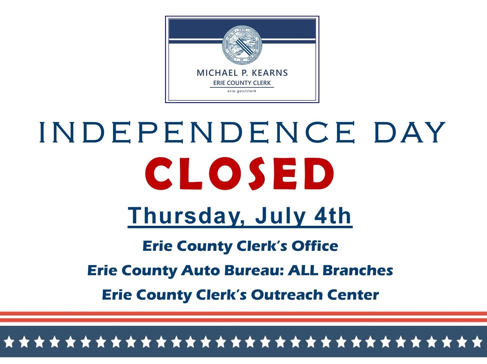 Our Offices will be Closed July 4th