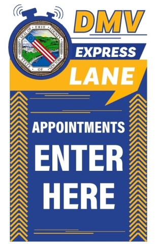 Customers who have an appointment can utilize the DMV Express Lane 
