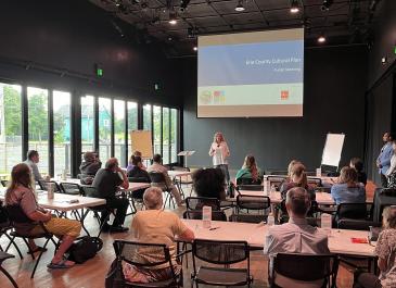 picture of public meeting 2 room and presentation