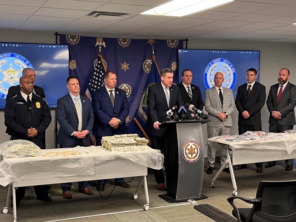 DA Flynn with the Erie County Sheriff's Office, Buffalo Police, FBI and Homeland Security