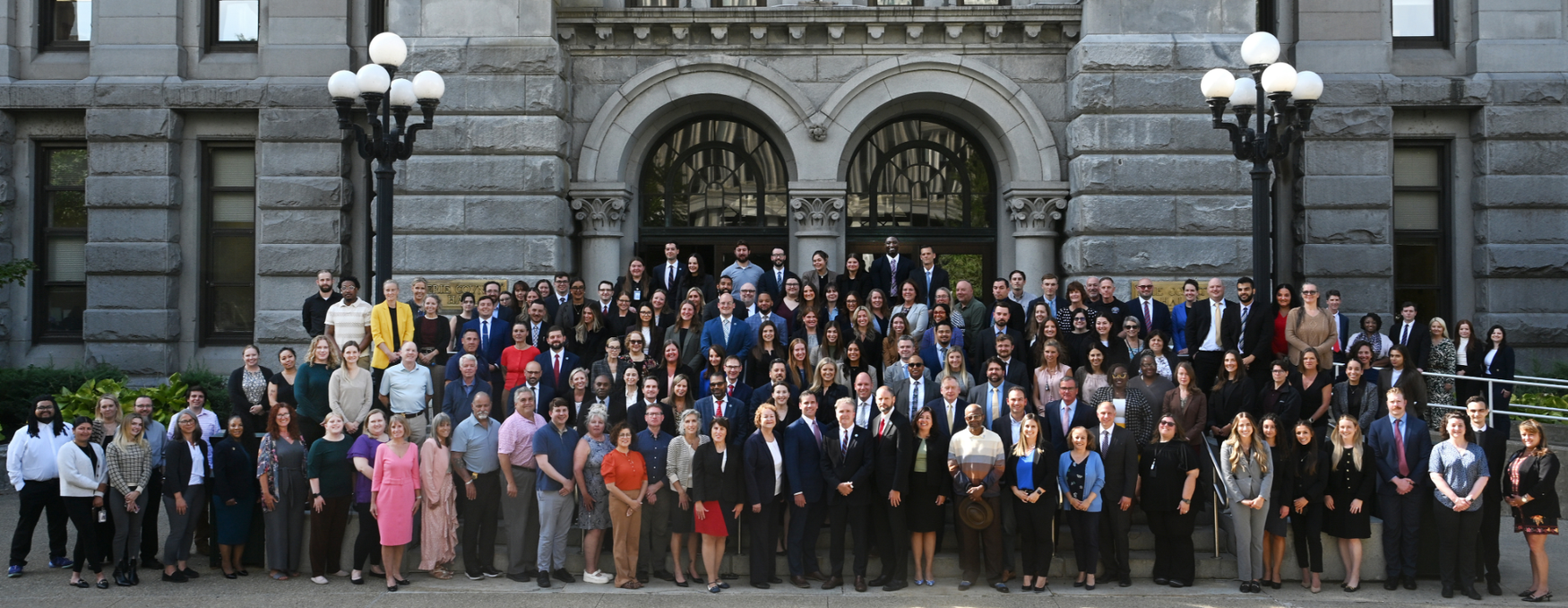 DA's Office staff standing outside of the Old County Hall