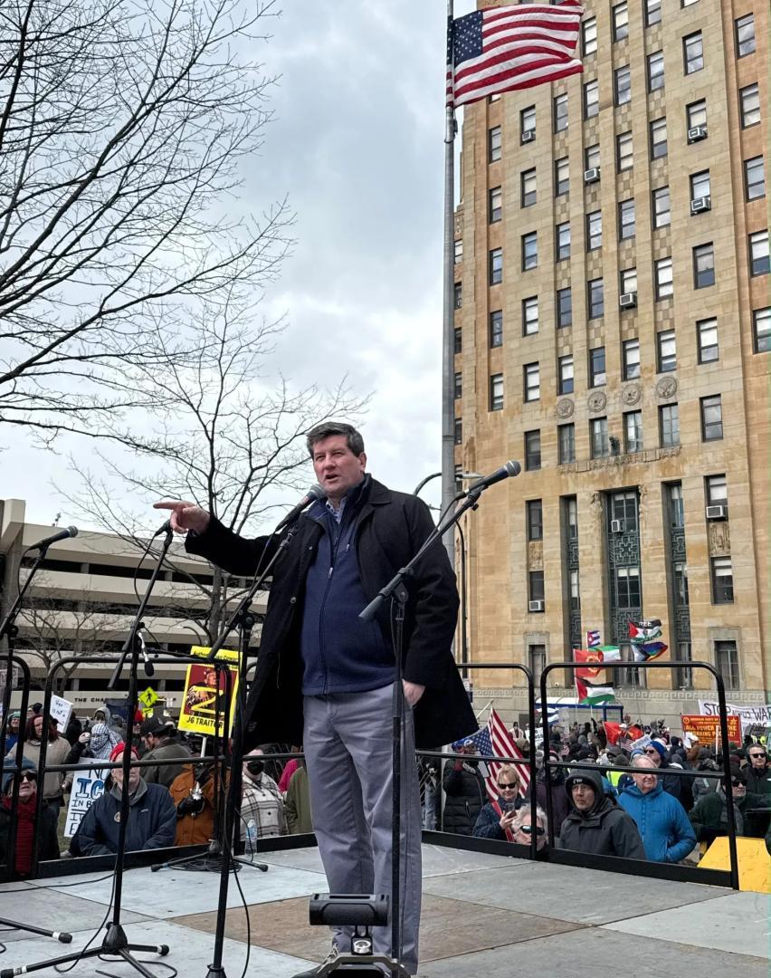 No Kings rally in Buffalo in March 2026