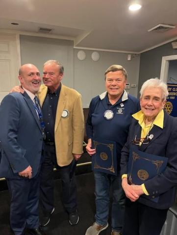 Paul Justinger, George Emerling and Elaine Wolfe are recognized for the good work they do in the community