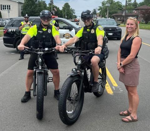 Legislator Lorigo announced that the West Seneca Police Department purchased two electric bicycles thanks to funding she secured in 2025 Erie County Budget