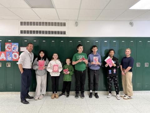 Area school children make valentines for seniors