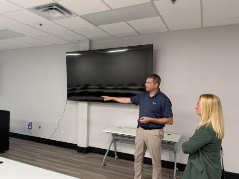 Legislator Lorigo Visits West Seneca Police Department to see how County funds she secured are helping with training and improving public safety