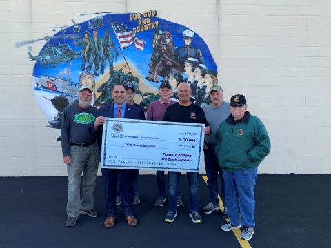 Pictured left to right: Tom Bolander, Legislator Todaro, Mike Zalikowski, Warren Cotton, Jim Weir, Carl Malczewski, and Joe Brunet.